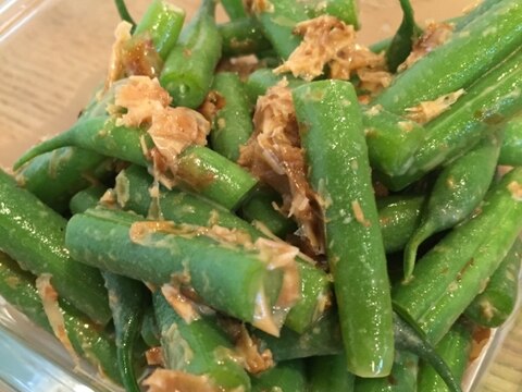 いんげんの おかかマヨ醤油和え